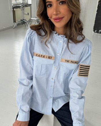 Continue Skjorte Mili Stripe Patch Blue Stripe