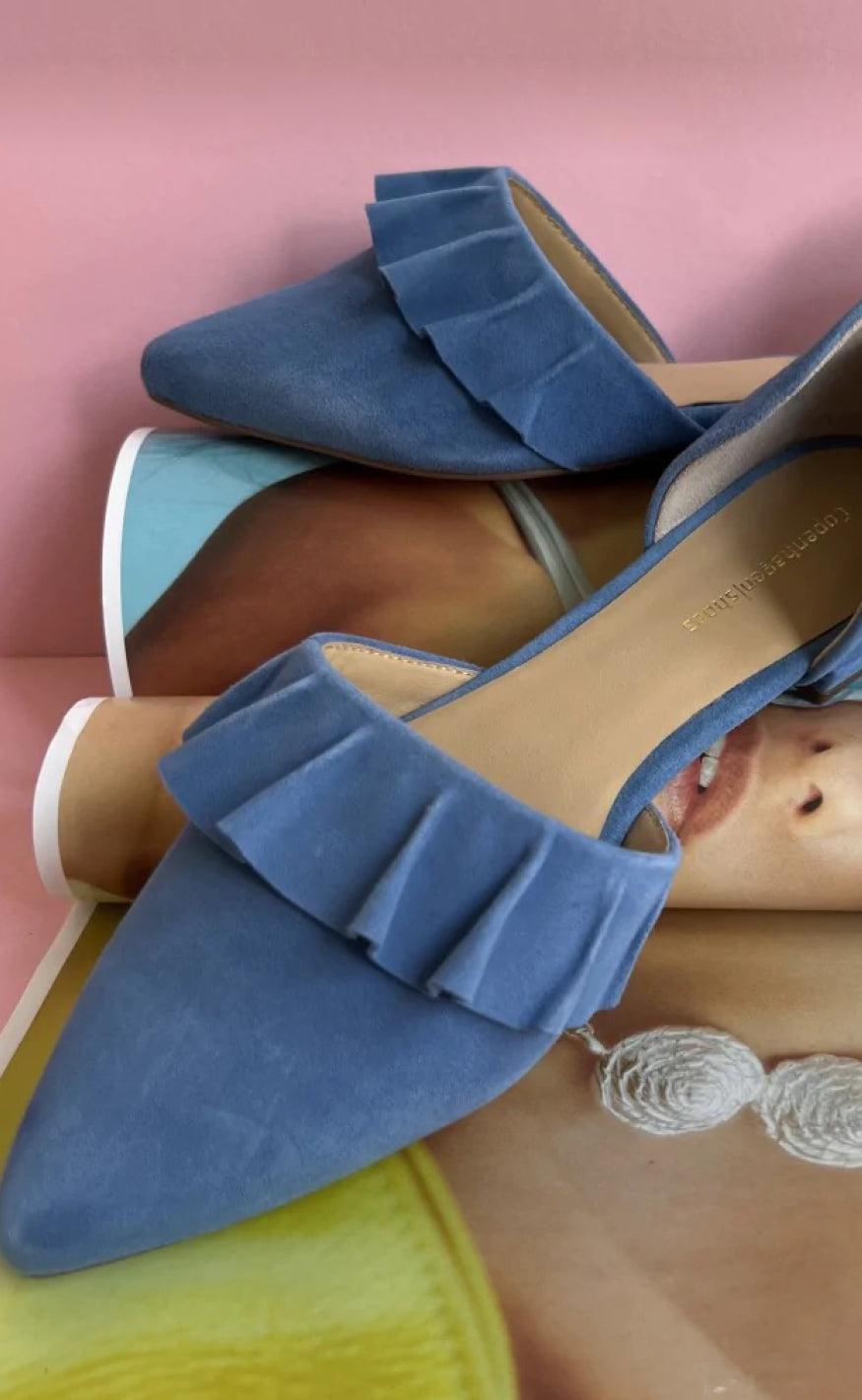 Copenhagen Shoes Loafers   Ballerina New Romance Suede Denim