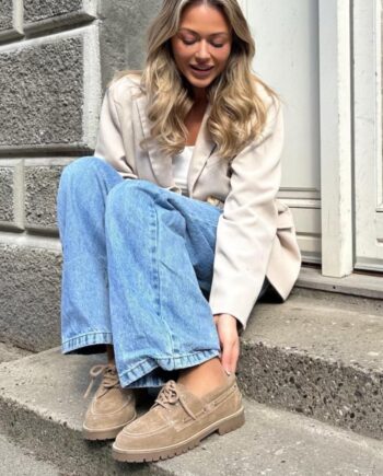 Copenhagen Shoes Loafers The Walk Suede Biscuit