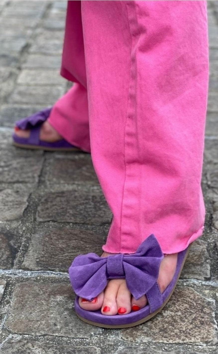 Copenhagen Shoes Sandaler By Josefine Valentin Sky And Diamonds Suede Orchid