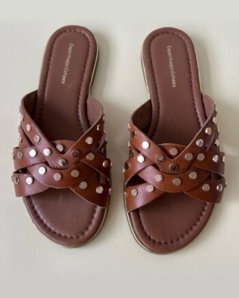 Copenhagen Shoes Sandaler Lala Studs Cognac