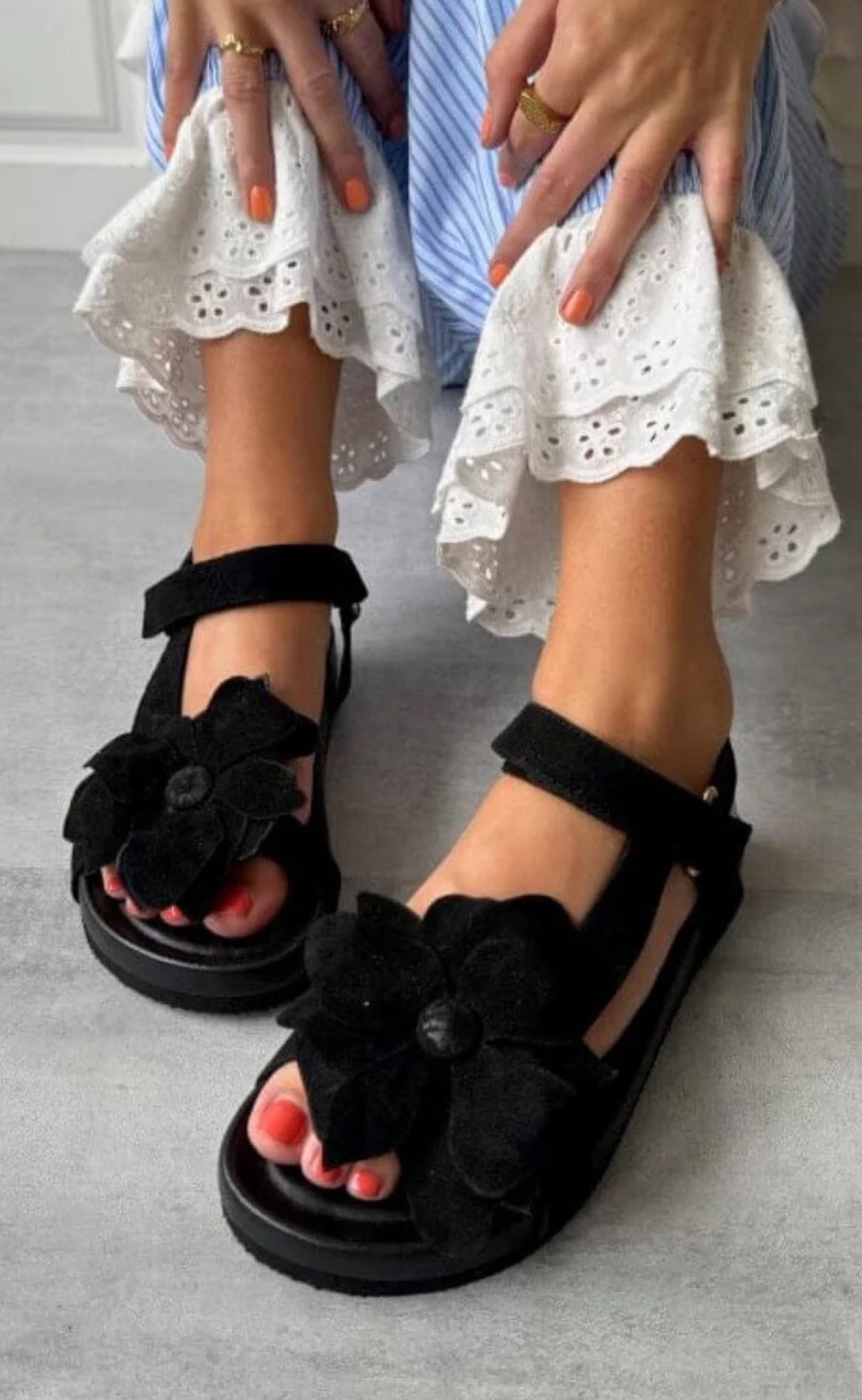 Copenhagen Shoes Sandaler My Flowers Black