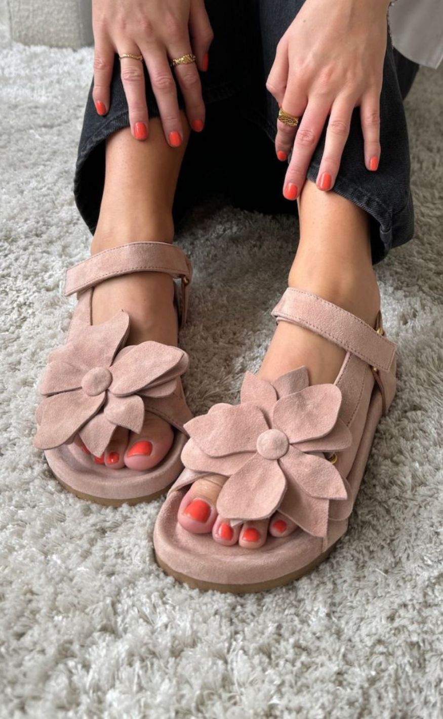 Copenhagen Shoes Sandaler My Flowers Papaya