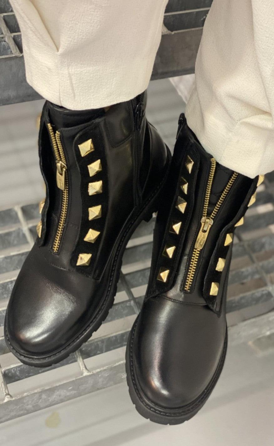 Copenhagen Shoes Støvler Cosy Black Gold