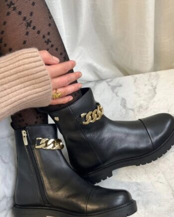 Copenhagen Shoes Støvler Flower Eyes Black Gold