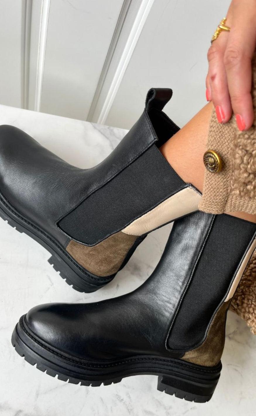 Copenhagen Shoes Støvler New Chessny Combi Black