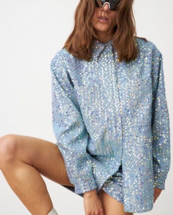 Cras Skjorte North Blue Glitter