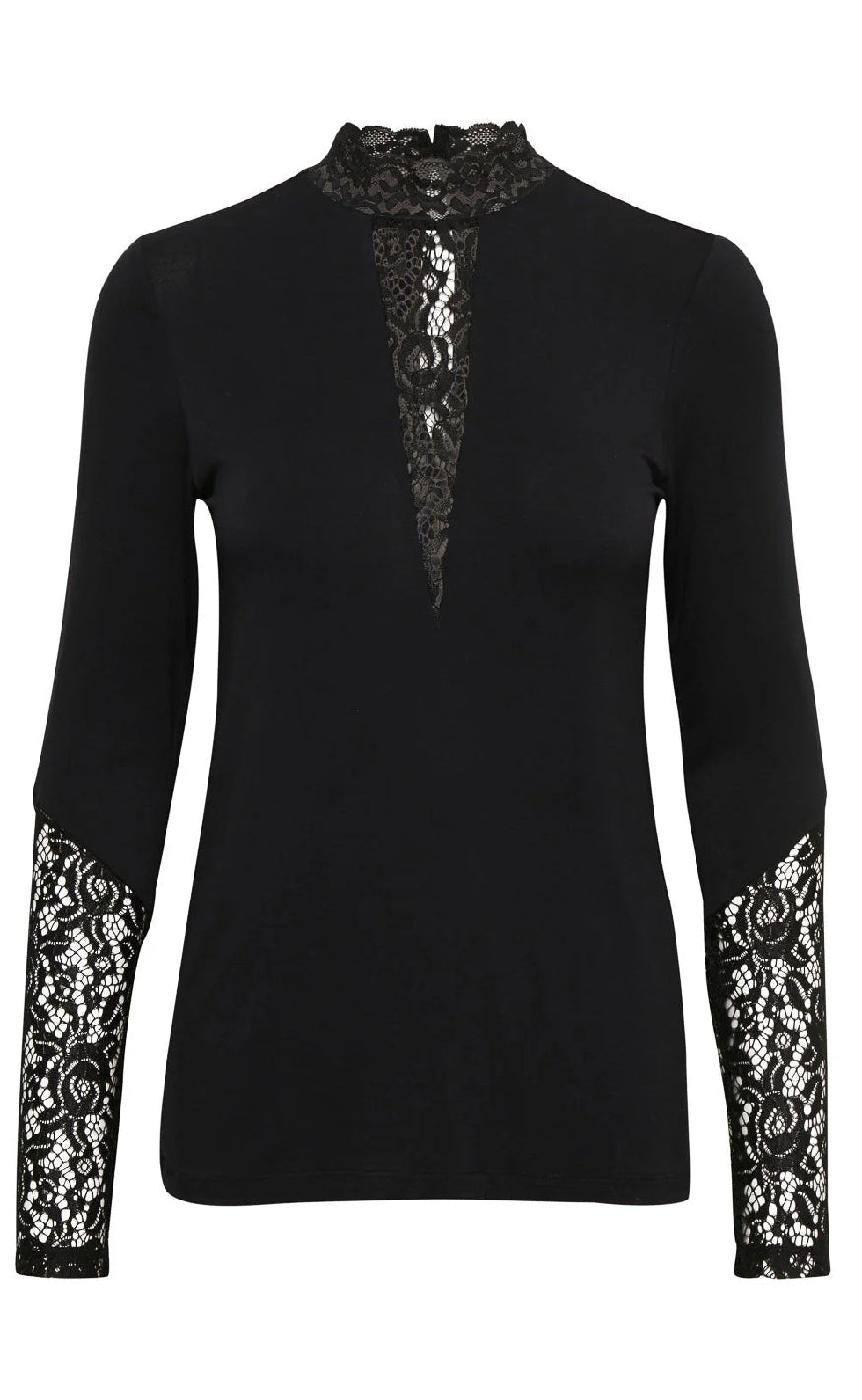Culture Bluse Poppy Lace Black