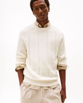 Dc Textured Stripe Crewneck