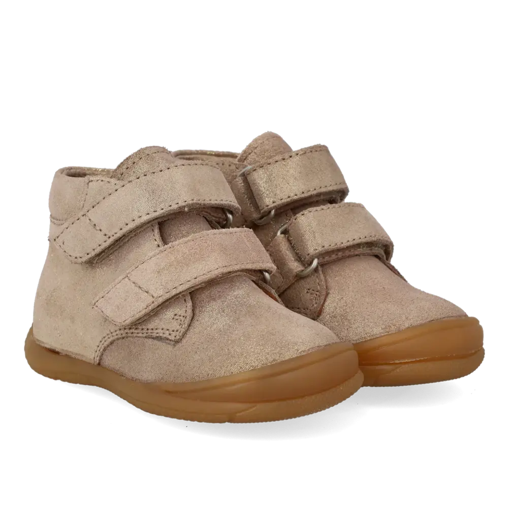 Den Første Sko Rose Glitter Suede 23
