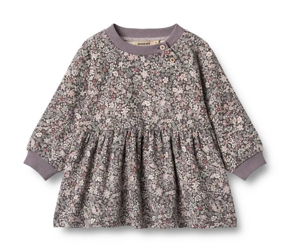 Dorthea Jersey Kjole Purple Stone Flowers Mdr