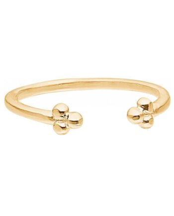 Enamel Copenhagen Ring Simple Flower Gold Colour