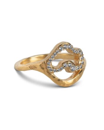 Enamel Copenhagen Ring Vera Clear Gold Colour