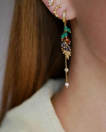 Enamel Copenhagen øreringe Ivalu Mixed Gemstones
