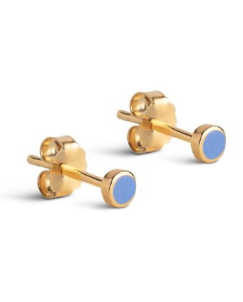 Enamel Copenhagen øreringe Stud Enamel Dot Cornflower