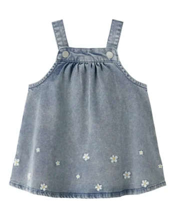 Flora Denim Kjole Light Blue Denim 80