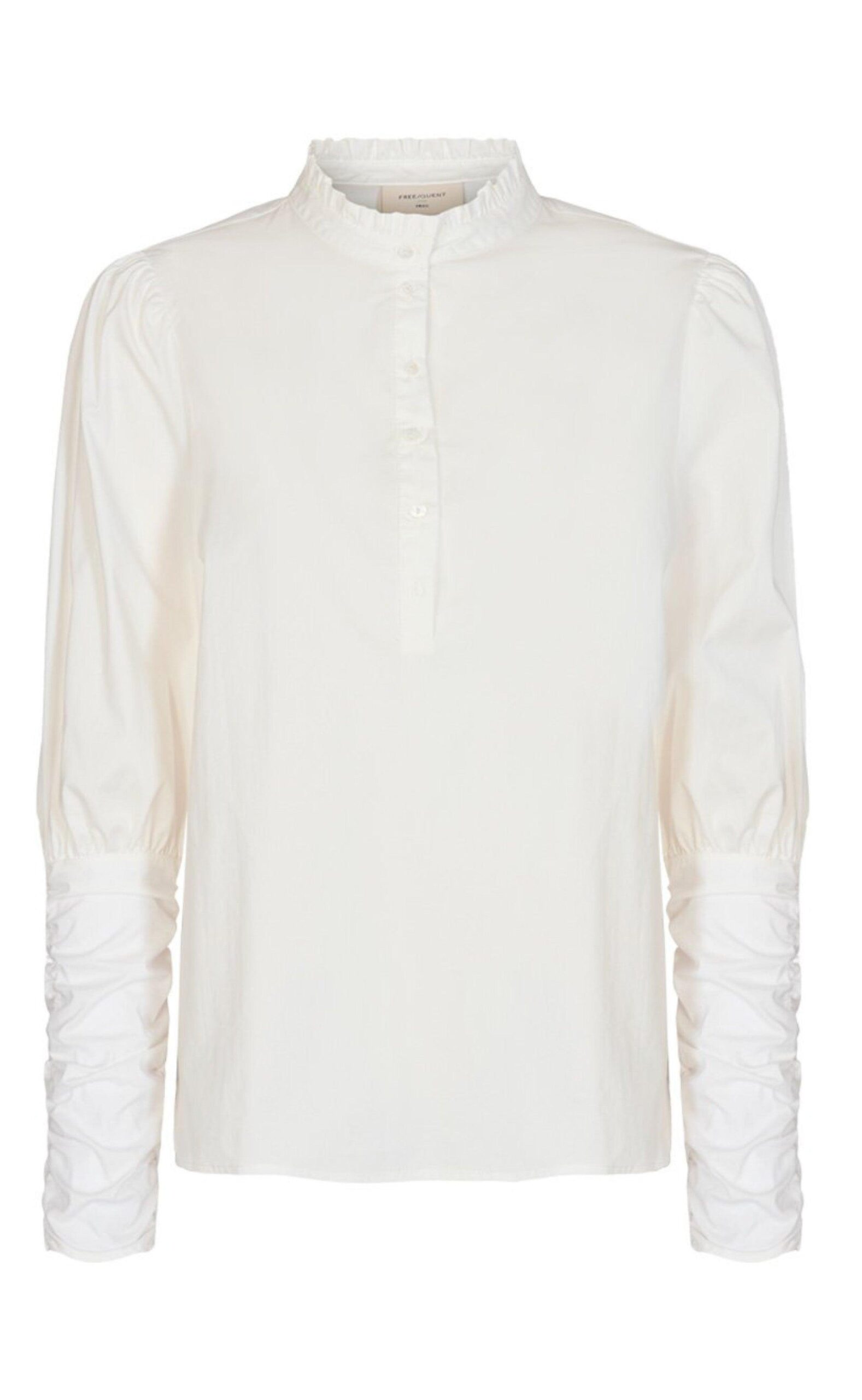 Freequent Bluse Frances Flounce Offwhite