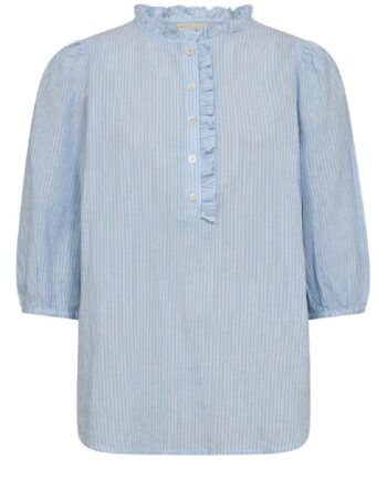 Freequent Bluse Rolly Chambray Blue    Star Off-white