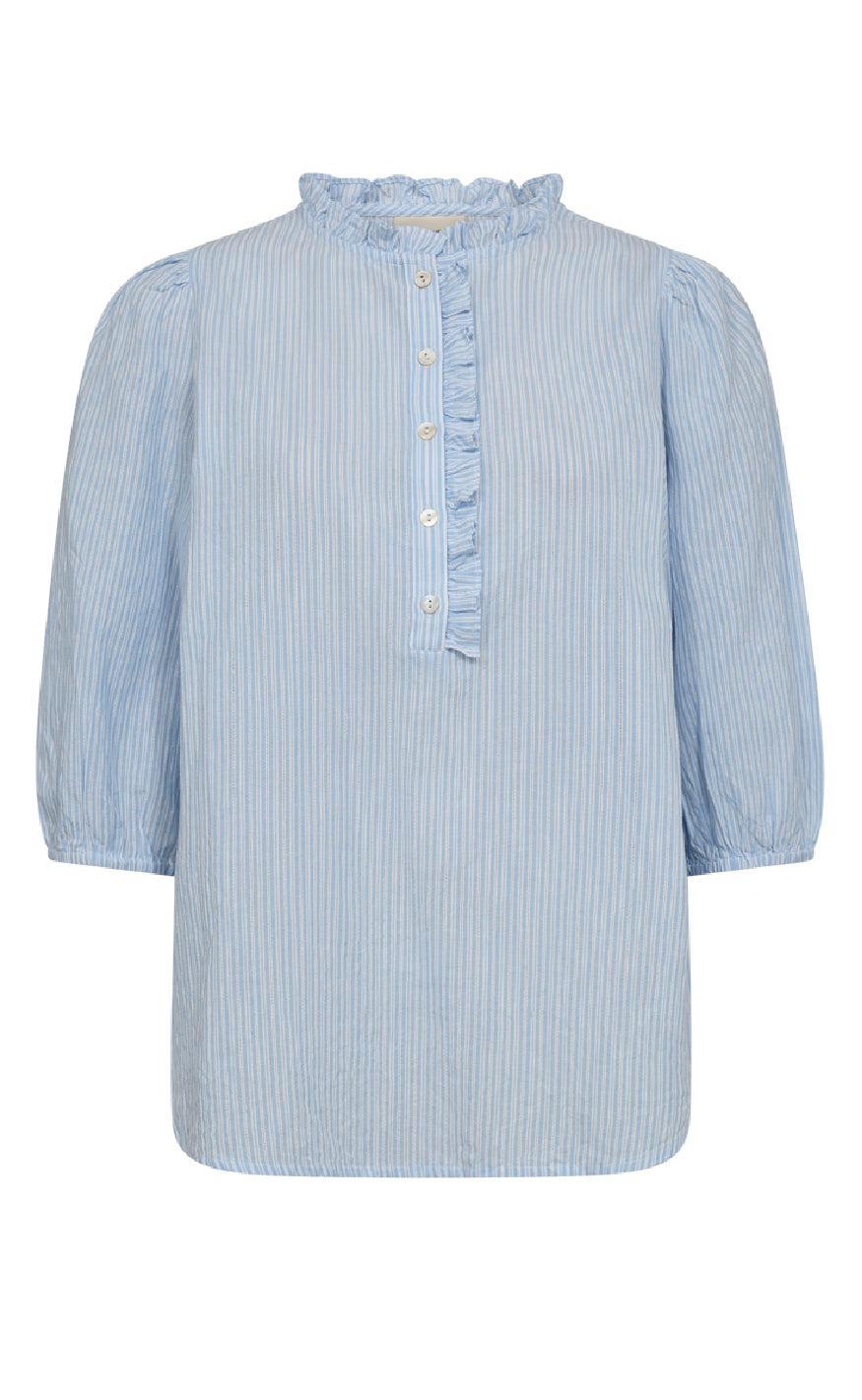 Freequent Bluse Rolly Chambray Blue Star Off-white