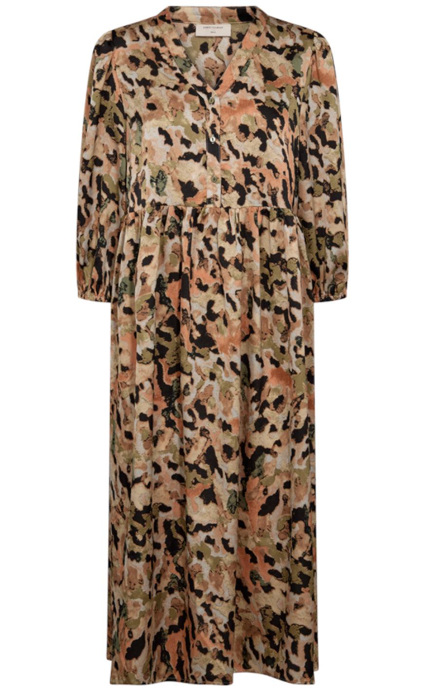 Freequent Kjole Bazy Olive Night Black