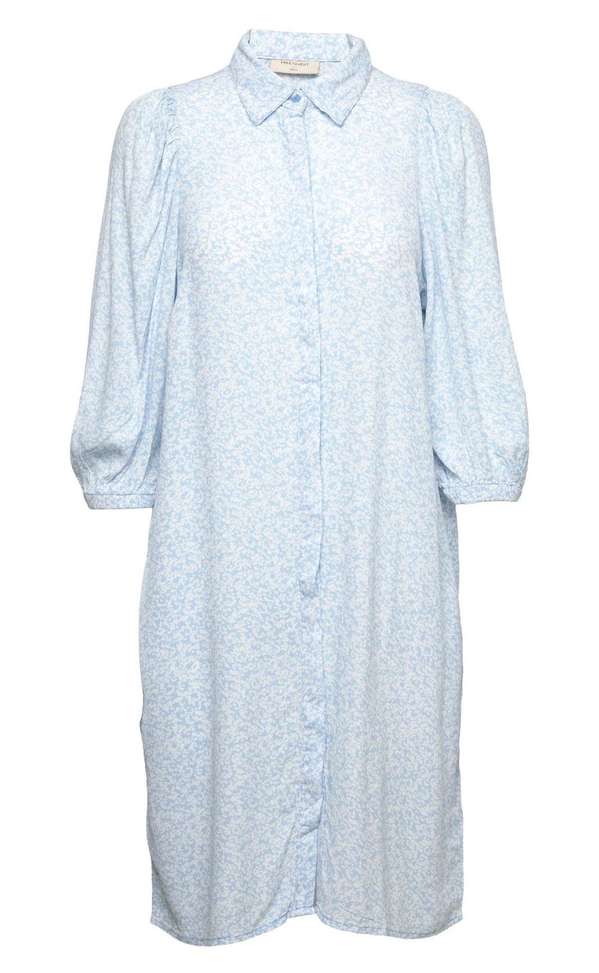 Freequent Kjole Elsie Chambray Blue Mix