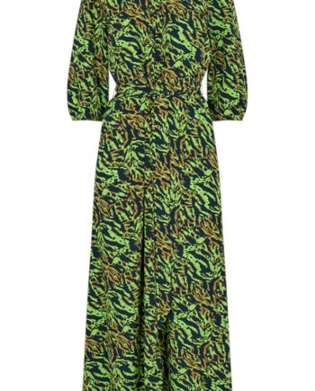 Freequent Kjole Lesandra Lime Green    Black