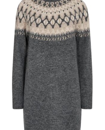 Freequent Kjole Merla Grey Mel With Silver Mink
