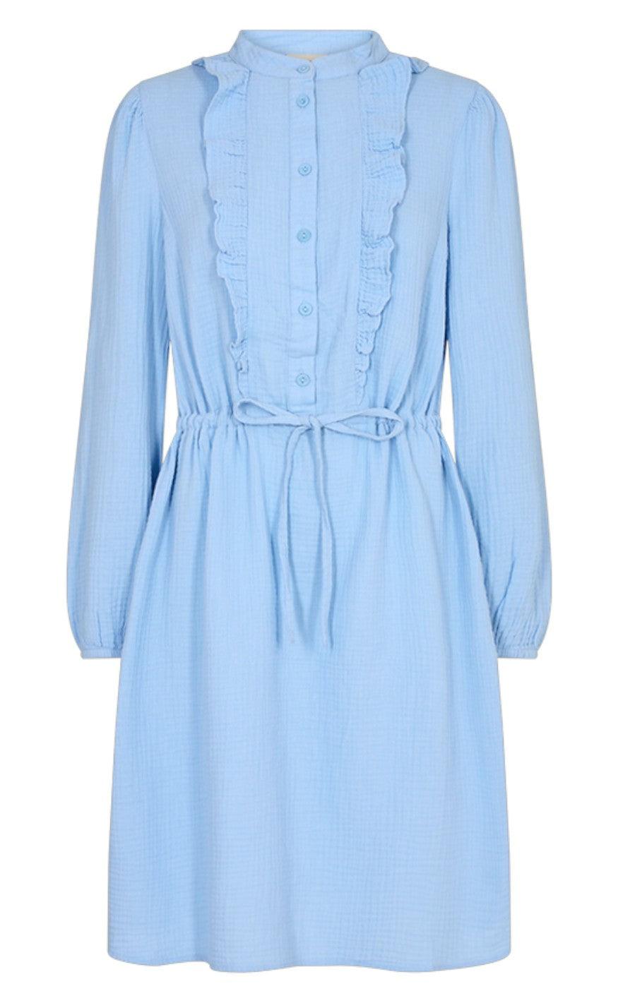 Freequent Kjole Novelia Chambray Blue