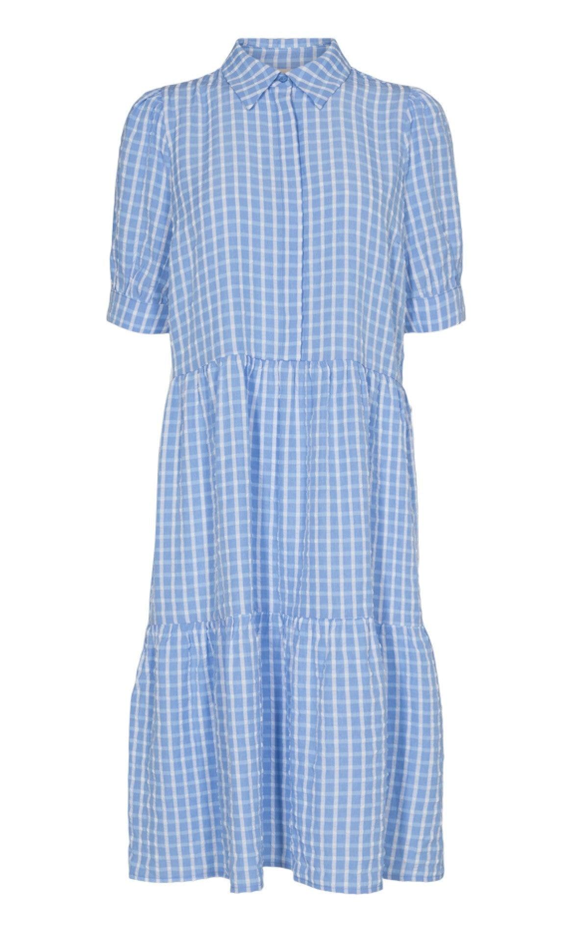 Freequent Kjole Scat Chambray Blue Mix