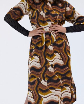 Freequent Kjole Wish Black With Amber Green
