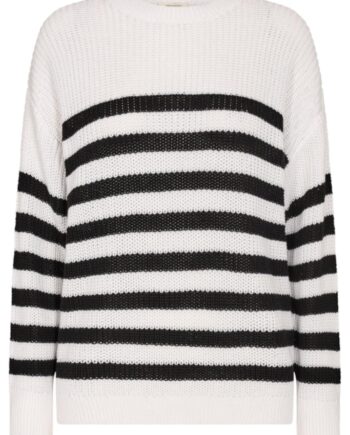 Freequent Pullover Iben Brilliant White    Black