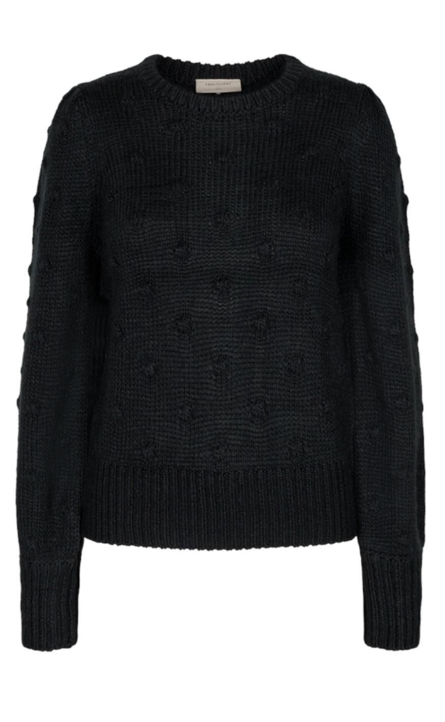 Freequent Pullover Tea Black Solid