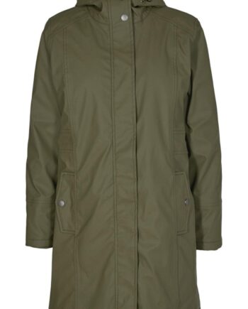 Freequent Regnjakke Waist Olive Night