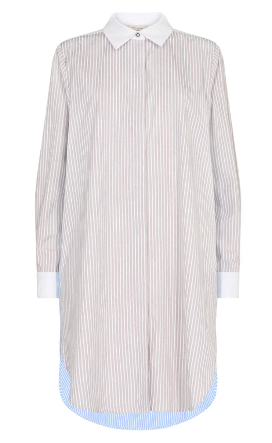 Freequent Skjorte Catrin Chambray Blue
