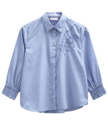 Freequent Skjorte Evalina Vista Blue    Star Off-white