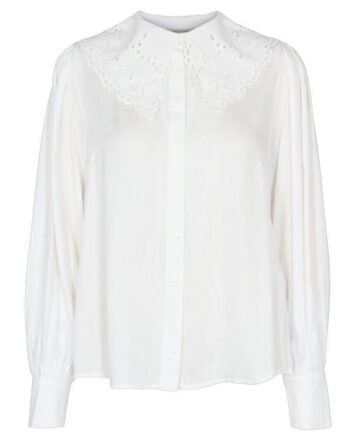 Freequent Skjorte Ulva Embroidery Offwhite
