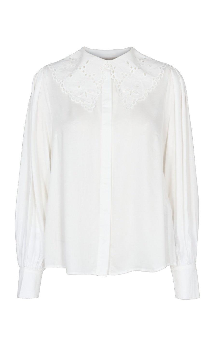 Freequent Skjorte Ulva Embroidery Offwhite