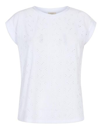 Freequent  -shirt  Blond Flower Brilliant White