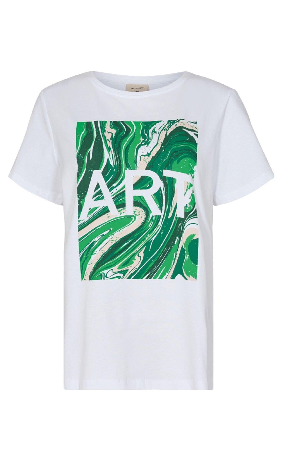 Freequent -shirt Fenjal Brilliant White