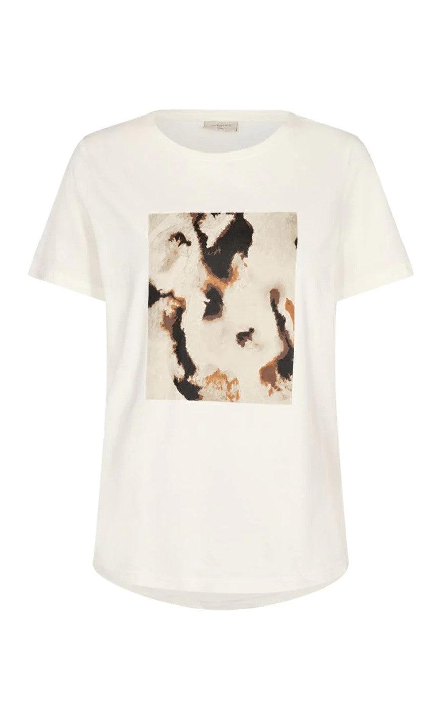 Freequent -shirt Fenjal Offwhite Coffeebean