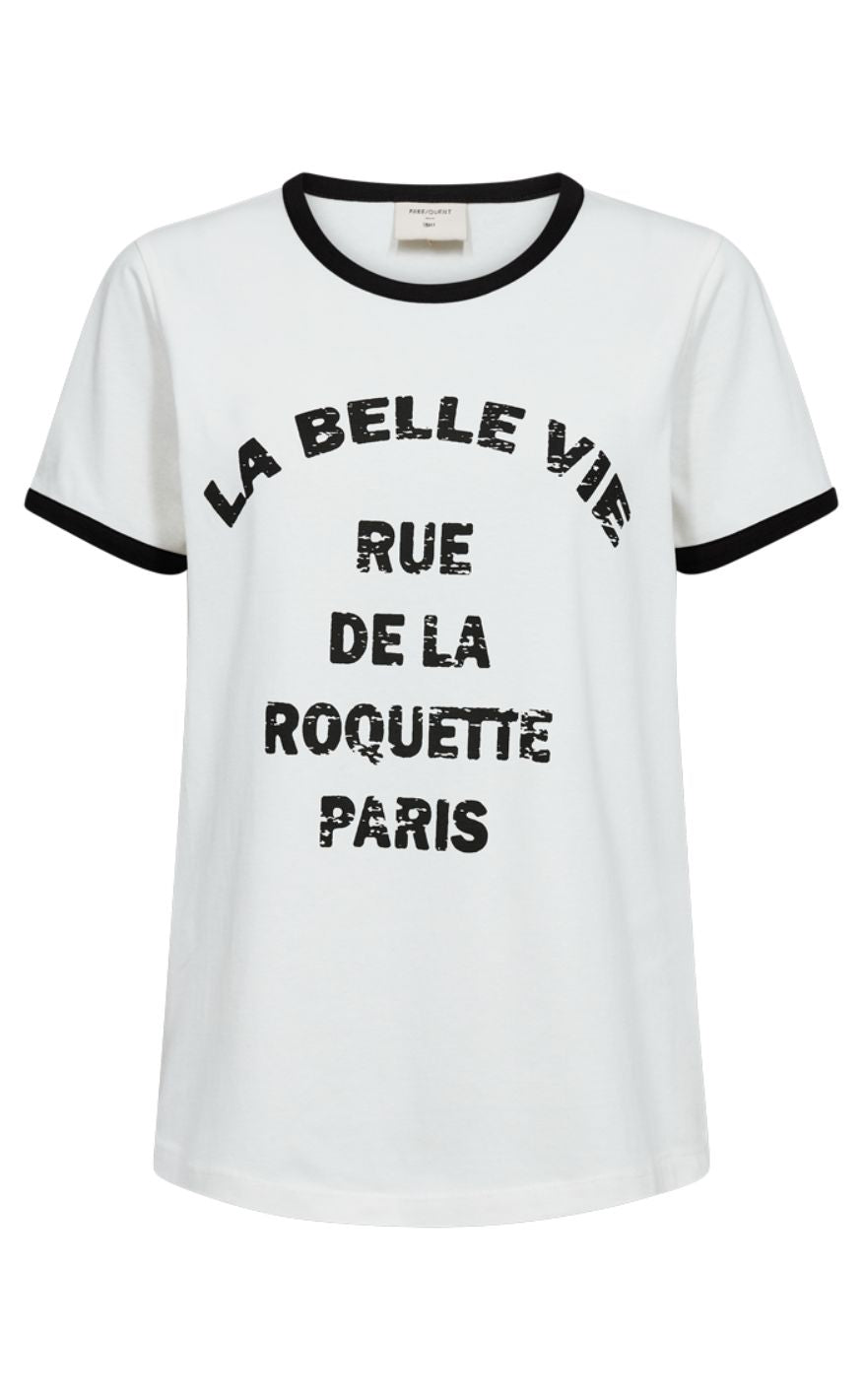 Freequent  -shirt Fenjal Star Off-white    Black