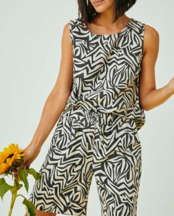 Freequent Top Lava Moonbeam Melange    Black