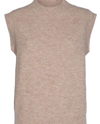 Freequent Vest Merla Plain Silver Mink Melange