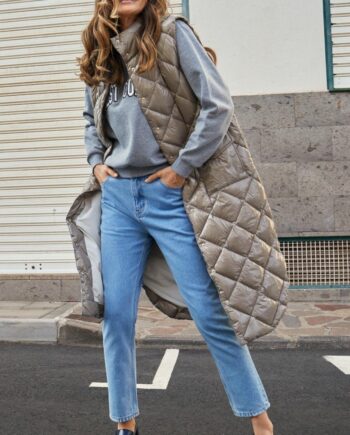 Freequent Vest Olga Gloss Silver Mink