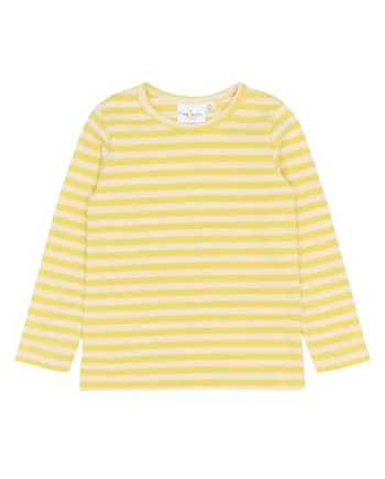 Fro Rib Bluse Dusky Citron Striped 110