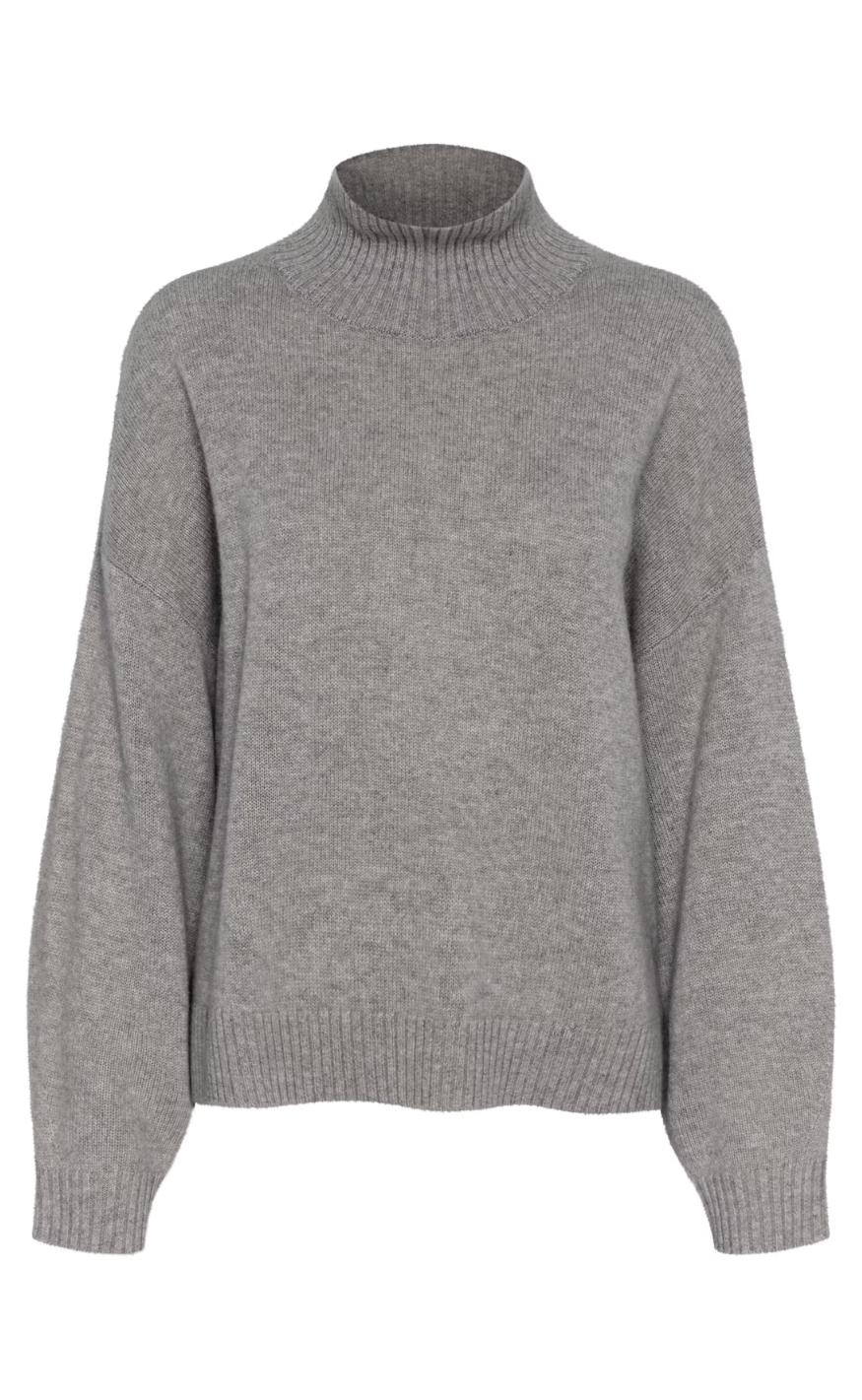 Gestuz Pullover Casia High Neck River Stone Melange