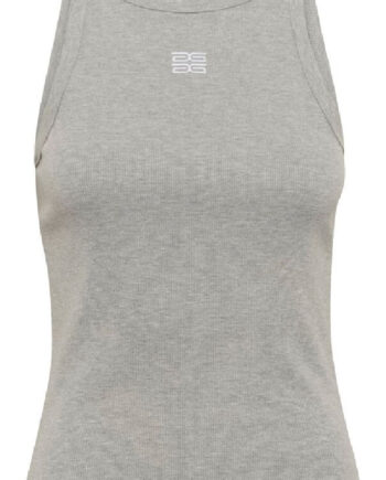 Gestuz Top Drew Mel Logo Grey Melange