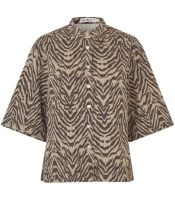 Global Funk Bluse Aulana-  Zebra Mist