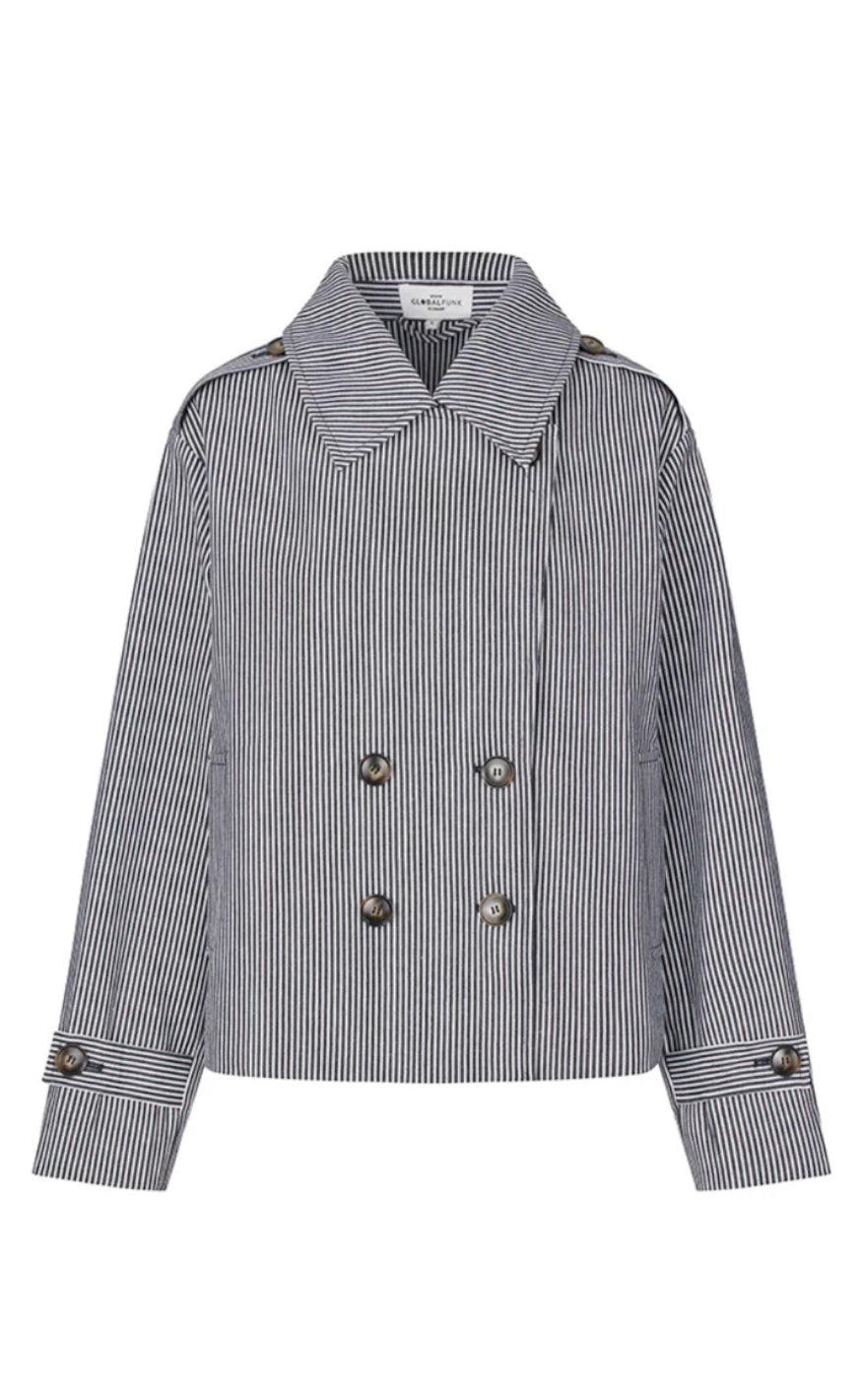 Global Funk Jakke Becker-  Navy White Stripe
