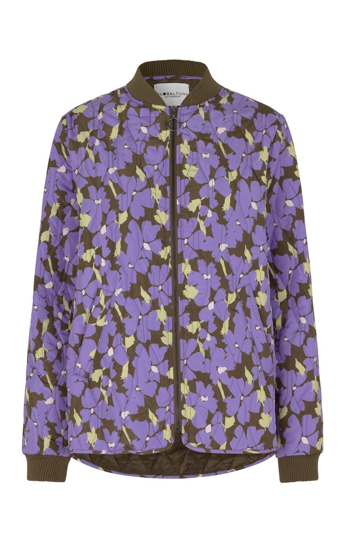 Global Funk Jakke Rheanna Purple Blossom Print